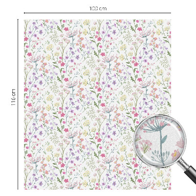 Naklejka na okno mleczna witraż Kwiecista łąka