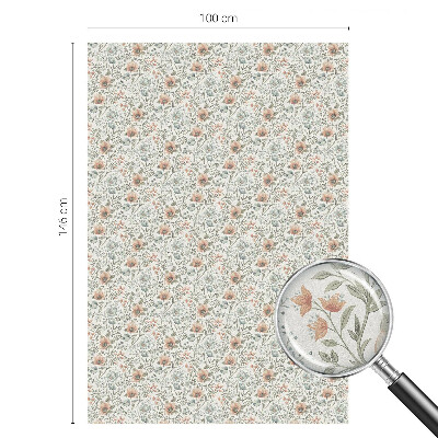 Mleczna naklejka na okno Kwiatowy wzór