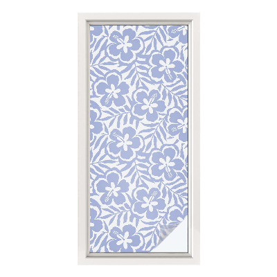 Naklejka na okno mleczna witraż Kwiaty hibiskusa