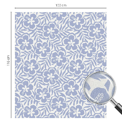 Naklejka na okno mleczna witraż Kwiaty hibiskusa