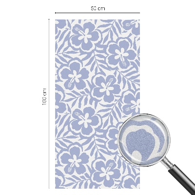 Naklejka na okno mleczna witraż Kwiaty hibiskusa