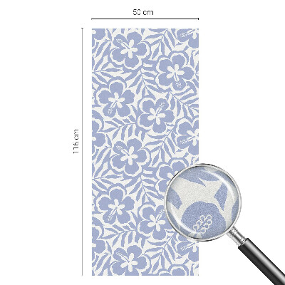 Naklejka na okno mleczna witraż Kwiaty hibiskusa