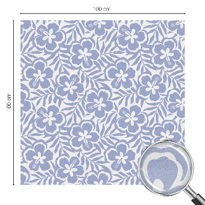 Naklejka na okno mleczna witraż Kwiaty hibiskusa