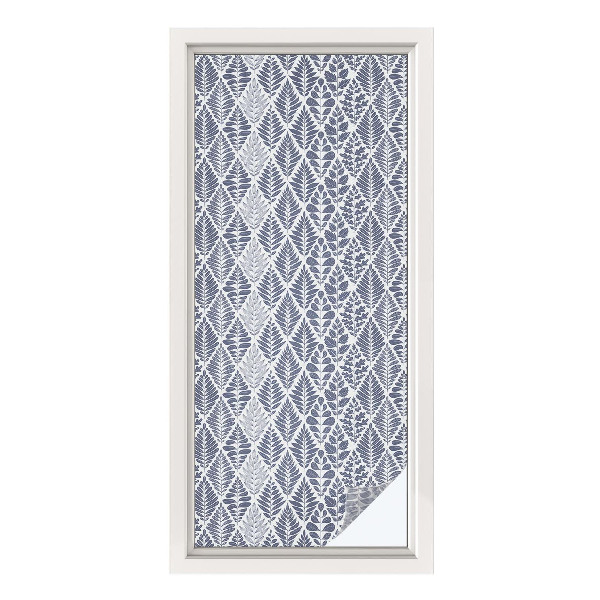 Folia okienna zapewniająca prywatność Liście wzorzyste