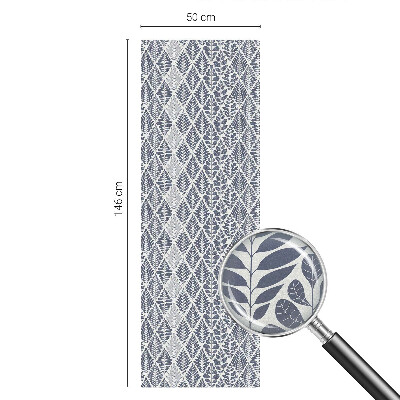 Folia okienna zapewniająca prywatność Liście wzorzyste