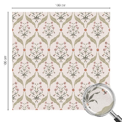 Mleczna naklejka na okno Kwiatowy wzór