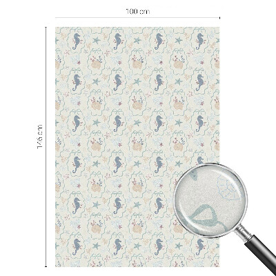 Folia dekoracyjna na okna Koniki morskie