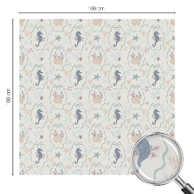 Folia dekoracyjna na okna Koniki morskie