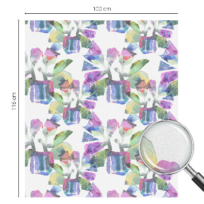 Naklejka na okno mleczna witraż Kolorowa abstrakcja