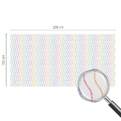 Mleczna naklejka na okno Tęczowe linie