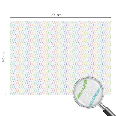 Mleczna naklejka na okno Tęczowe linie