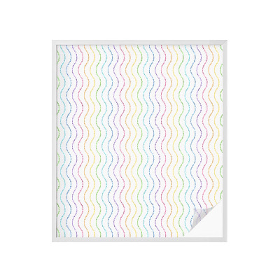 Mleczna naklejka na okno Tęczowe linie