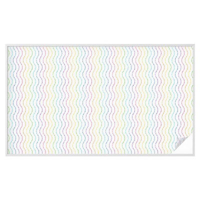 Mleczna naklejka na okno Tęczowe linie