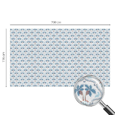 Naklejka na okno dająca prywatność Niebieskie palmy