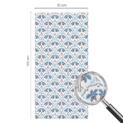 Naklejka na okno dająca prywatność Niebieskie palmy