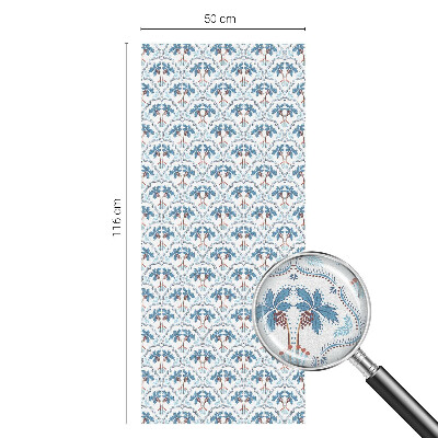 Naklejka na okno dająca prywatność Niebieskie palmy