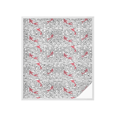 Mleczna naklejka na okno Falujący wzór