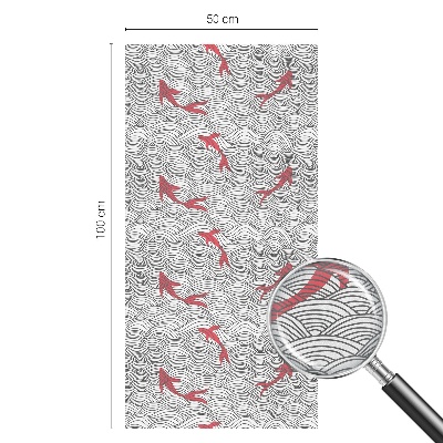 Mleczna naklejka na okno Falujący wzór
