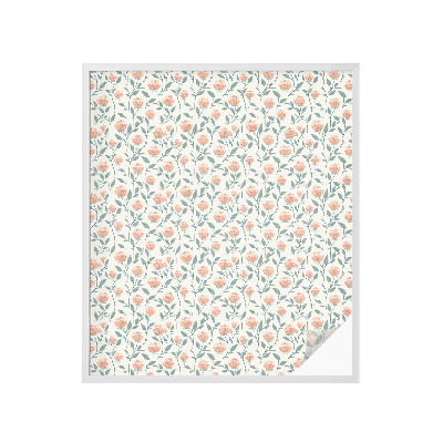 Naklejka na okno mleczna witraż Kwiatowy wzór