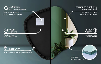 Lustro plama LED nowoczesne