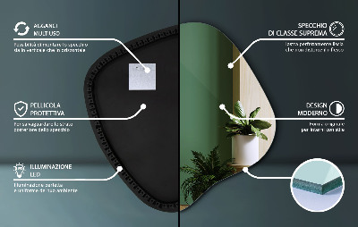 Lustro plama LED nowoczesne