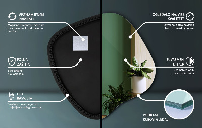 Lustro plama LED nowoczesne