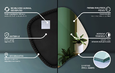 Lustro plama LED nowoczesne