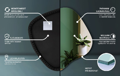 Lustro plama LED nowoczesne