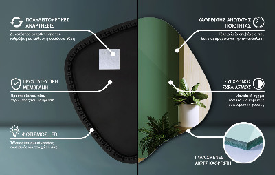 Lustro plama LED nowoczesne