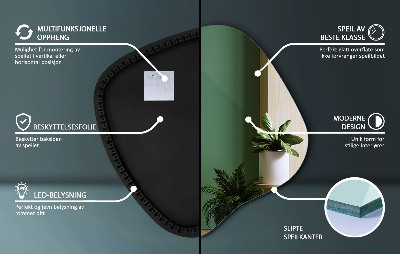 Lustro plama LED nowoczesne