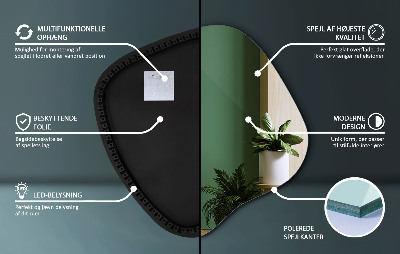 Lustro plama LED nowoczesne