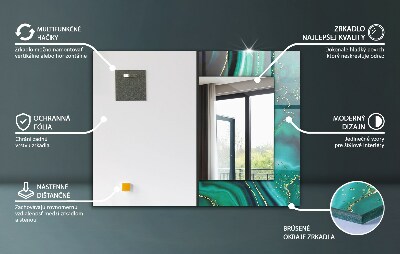 Lustro z drukowaną ramką Kolorowy wzór geometryczny