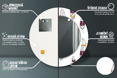 Pióra Lustro dekoracyjne okrągłe