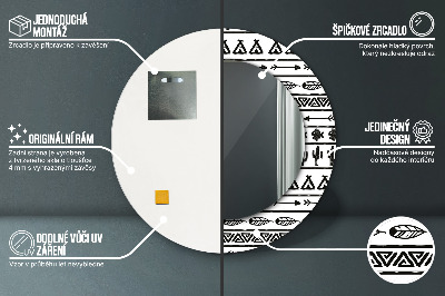 Lustro dekoracyjne okrągłe Boho minimalistyczny