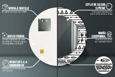 Lustro dekoracyjne okrągłe Boho minimalistyczny