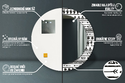 Lustro dekoracyjne okrągłe Boho minimalistyczny