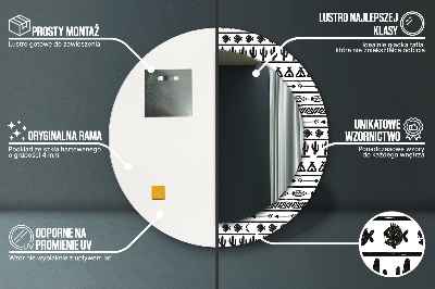 Lustro dekoracyjne okrągłe Boho minimalistyczny