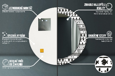 Lustro dekoracyjne okrągłe Boho minimalistyczny