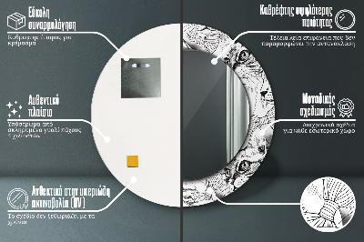 Zwierzęta domowe koty Lustro z nadrukiem dekoracyjne okrągłe
