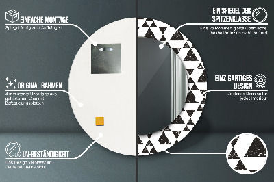 Trójkąty geometria Lustro dekoracyjne okrągłe