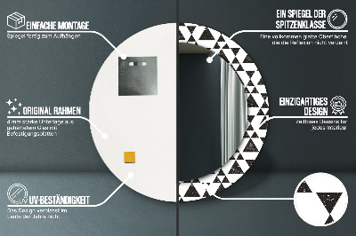 Trójkąty geometria Lustro dekoracyjne okrągłe