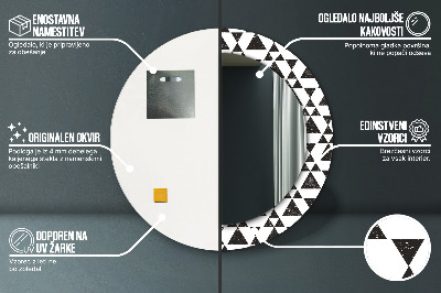 Trójkąty geometria Lustro dekoracyjne okrągłe