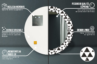 Trójkąty geometria Lustro dekoracyjne okrągłe