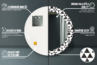 Trójkąty geometria Lustro dekoracyjne okrągłe