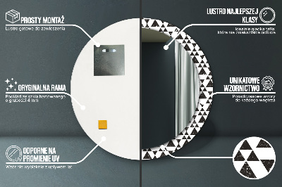 Trójkąty geometria Lustro dekoracyjne okrągłe