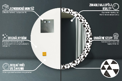 Trójkąty geometria Lustro dekoracyjne okrągłe