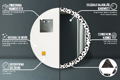 Trójkąty geometria Lustro dekoracyjne okrągłe