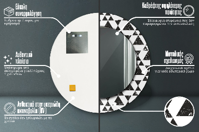 Trójkąty geometria Lustro dekoracyjne okrągłe