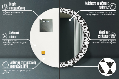 Trójkąty geometria Lustro dekoracyjne okrągłe