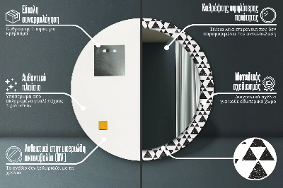 Trójkąty geometria Lustro dekoracyjne okrągłe